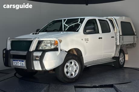 White 2007 Toyota Hilux Dual Cab Chassis Sr (4X4)