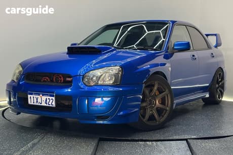 Blue 2003 Subaru Impreza Sedan Wrx Sti