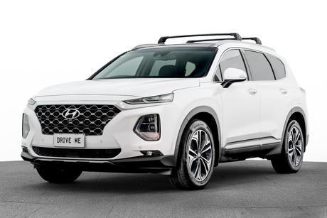 White 2020 Hyundai Santa FE Wagon Highlander Crdi Burg (Awd)