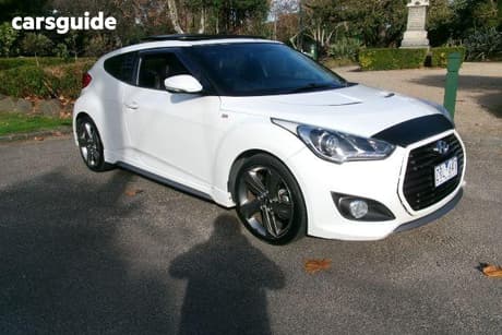 White 2013 Hyundai Veloster Coupe Sr Turbo