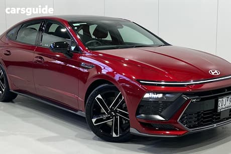Red 2025 Hyundai Sonata Sedan N Line