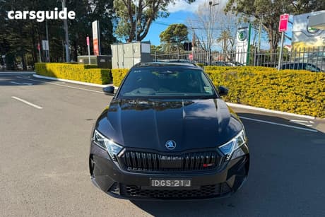 Black 2025 Skoda Octavia Wagon Rs 195Tsi