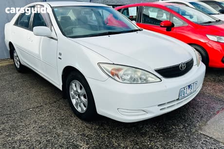 White 2003 Toyota Camry Sedan Ateva