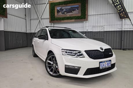 White 2016 Skoda Octavia Wagon Rs 162 Tsi