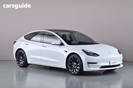 White 2023 Tesla Model 3 Sedan Performance