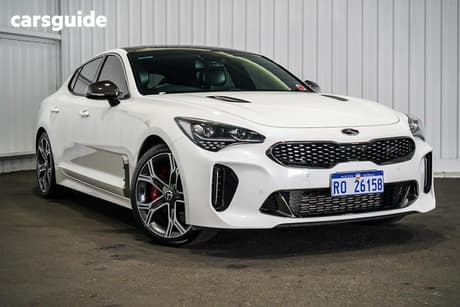 White 2019 Kia Stinger Sedan Gt (Black Leather)