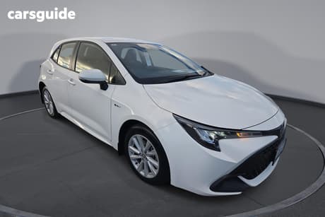 White 2024 Toyota Corolla Hatchback Ascent Sport Hybrid