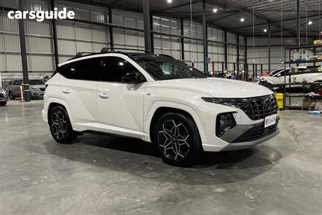 White 2022 Hyundai Tucson Wagon Highlander N Line (Awd)