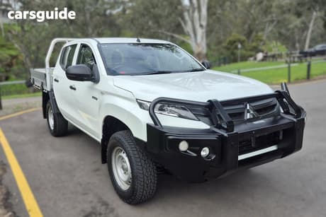 White 2021 Mitsubishi Triton Double Cab Chassis Glx Adas (4X4)