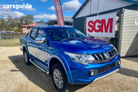 Blue 2017 Mitsubishi Triton Dual Cab Utility Gls (4X4)