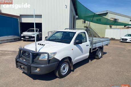 White 2012 Toyota Hilux Cab Chassis Workmate