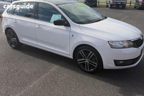 White 2014 Skoda Rapid Spaceback Wagon Elegance 90 Tsi