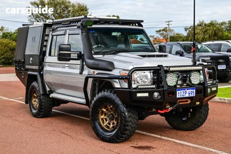 Silver 2019 Toyota Landcruiser Double Cab Chassis Gxl (4X4)