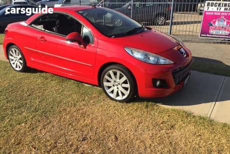 Red 2011 Peugeot 207 Cabriolet Cc 1.6 Turbo