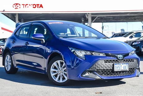 Blue 2022 Toyota Corolla Hatchback Ascent Sport Hybrid