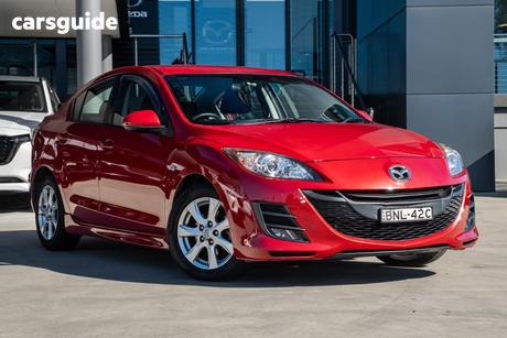 Red 2010 Mazda 3 Sedan Maxx Sport