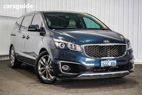 Blue 2016 Kia Carnival Wagon Platinum