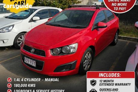 Red 2014 Holden Barina Sedan Cd