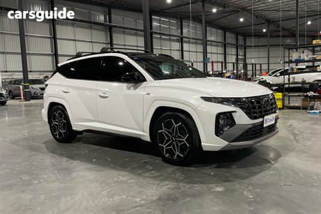 White 2022 Hyundai Tucson Wagon Highlander N Line (Awd)