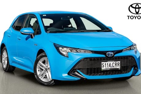 Blue 2022 Toyota Corolla Hatchback Ascent Sport Hybrid