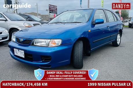 Blue 1999 Nissan Pulsar Hatchback Lx