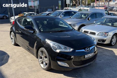 Black 2012 Hyundai Veloster Coupe +