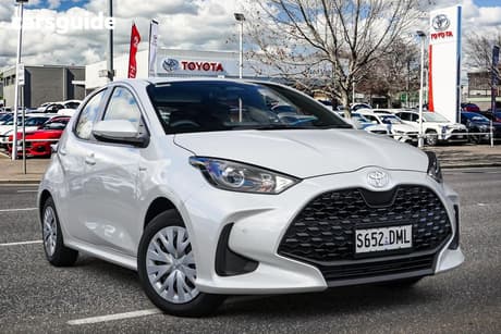White 2025 Toyota Yaris Hatchback Ascent Sport Hybrid