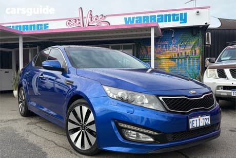 Blue 2013 Kia Optima Sedan Platinum
