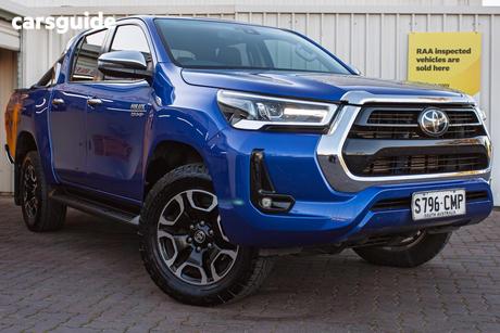 Blue 2021 Toyota Hilux Double Cab Pick Up Sr5 (4X4)