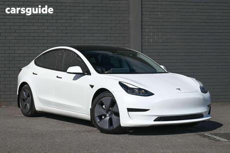 White 2022 Tesla Model 3 Sedan Rear-Wheel Drive