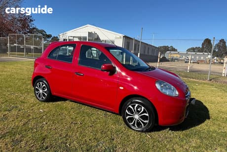 Red 2011 Nissan Micra Hatchback St-L