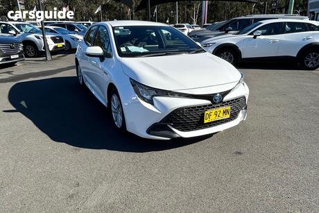 White 2022 Toyota Corolla Hatchback Ascent Sport Hybrid