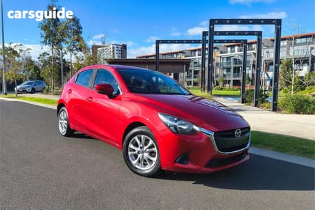 Red 2017 Mazda 2 Hatchback Maxx