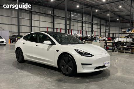 White 2021 Tesla Model 3 Sedan Standard Range Plus Rwd
