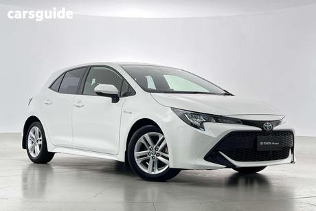 White 2019 Toyota Corolla Hatchback Ascent Sport (Hybrid)