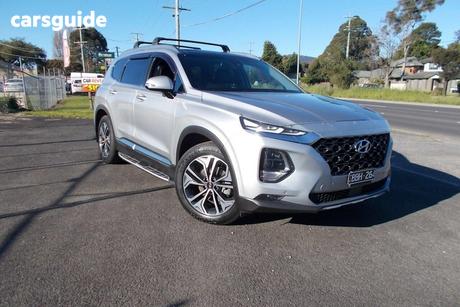 Silver 2019 Hyundai Santa FE Wagon Highlander Crdi Satin Awd