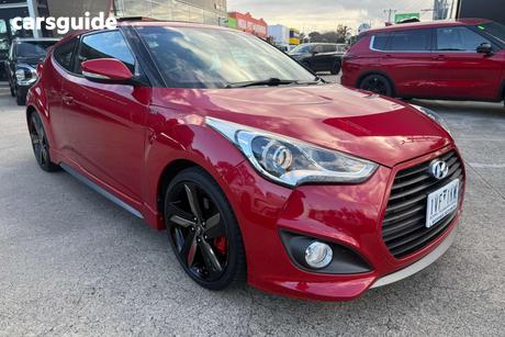 Red 2015 Hyundai Veloster Coupe Sr Turbo