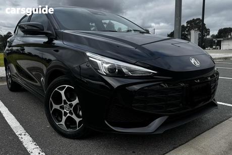 Black 2025 MG MG3 Hatchback Excite Hybrid+