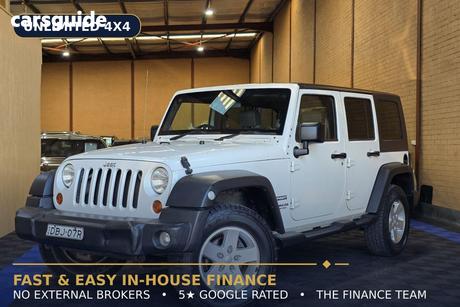 White 2009 Jeep Wrangler Softtop Unlimited Sport (4X4)