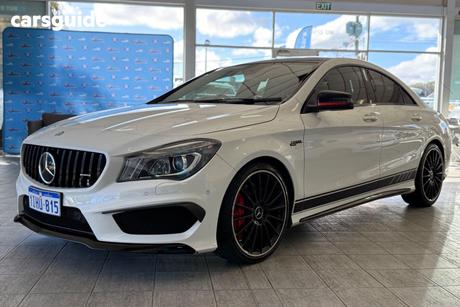 White 2015 Mercedes-Benz CLA45 Coupe Amg