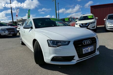 White 2013 Audi A5 Hatchback Sportback 2.0 Tfsi Quattro