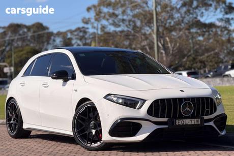 White 2021 Mercedes-Benz A45 Hatchback S 4Matic+