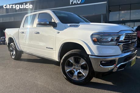 White 2022 RAM 1500 Crew Cab Utility Laramie (Hybrid)