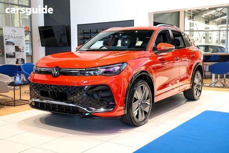 Red 2026 Volkswagen Tiguan Wagon 195Tsi R-Line