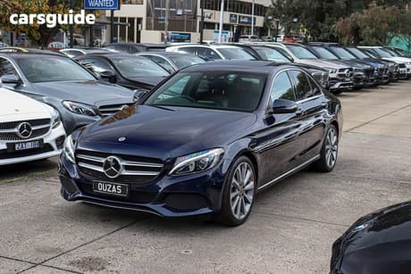 Blue 2018 Mercedes-Benz C200 Sedan Edition C