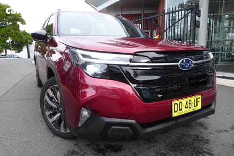 Red 2025 Subaru Forester Wagon Hybrid Touring (Awd)