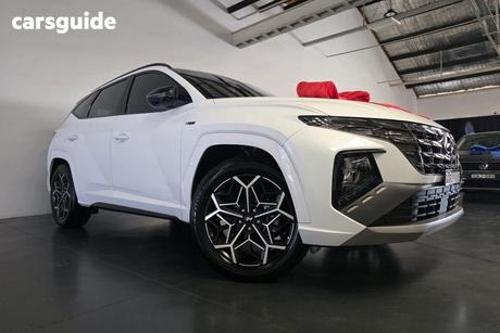 White 2023 Hyundai Tucson Wagon N Line (Fwd)