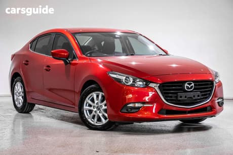 Red 2017 Mazda 3 Sedan Maxx