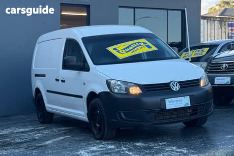 White 2013 Volkswagen Caddy Commercial 2KN MY14 TDI250 BLUEMOTION VAN MAXI 5DR DSG 7SP 806KG 1.6DT