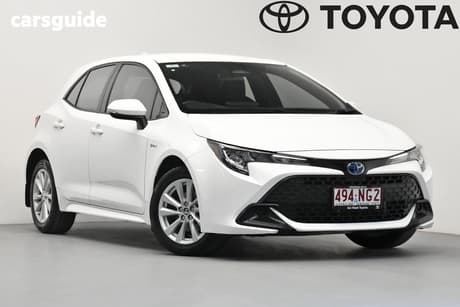 White 2025 Toyota Corolla Hatchback Ascent Sport Hybrid